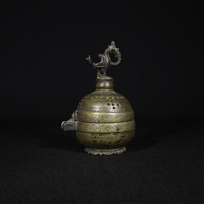 incense burner bronze collectible side view