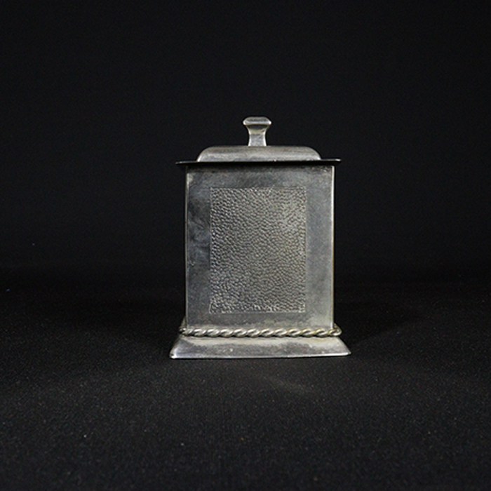 spice box container bronze collectible side view 2