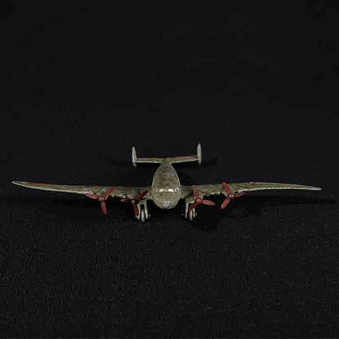 dinky tin toys aeroplane four engined liner front view