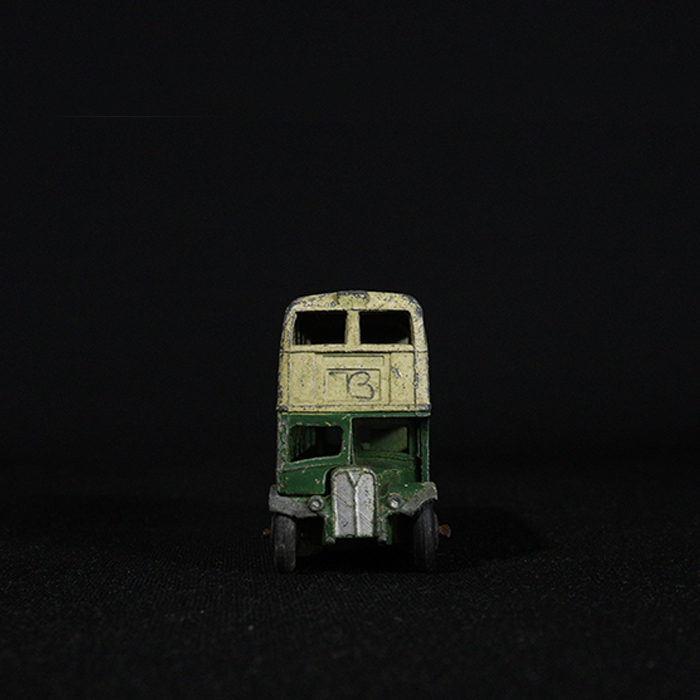 dinky tin toys double decker bus front view