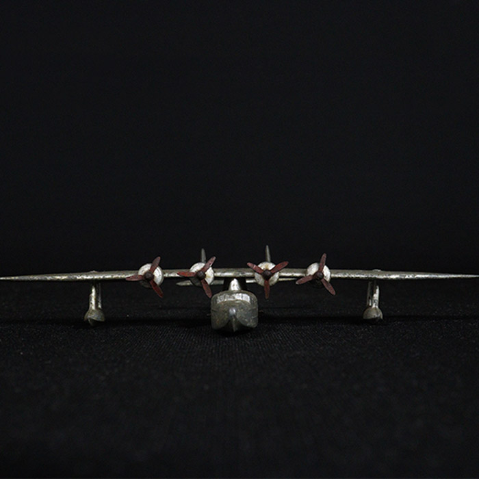 dinky tin toys flying boat front view