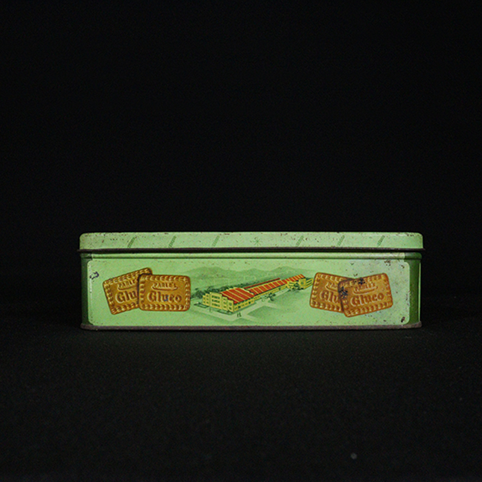 parle gluco biscuits tin box side view 3