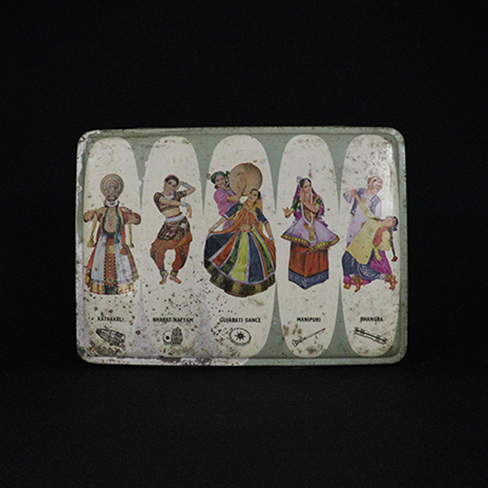 sweets tin box top front view