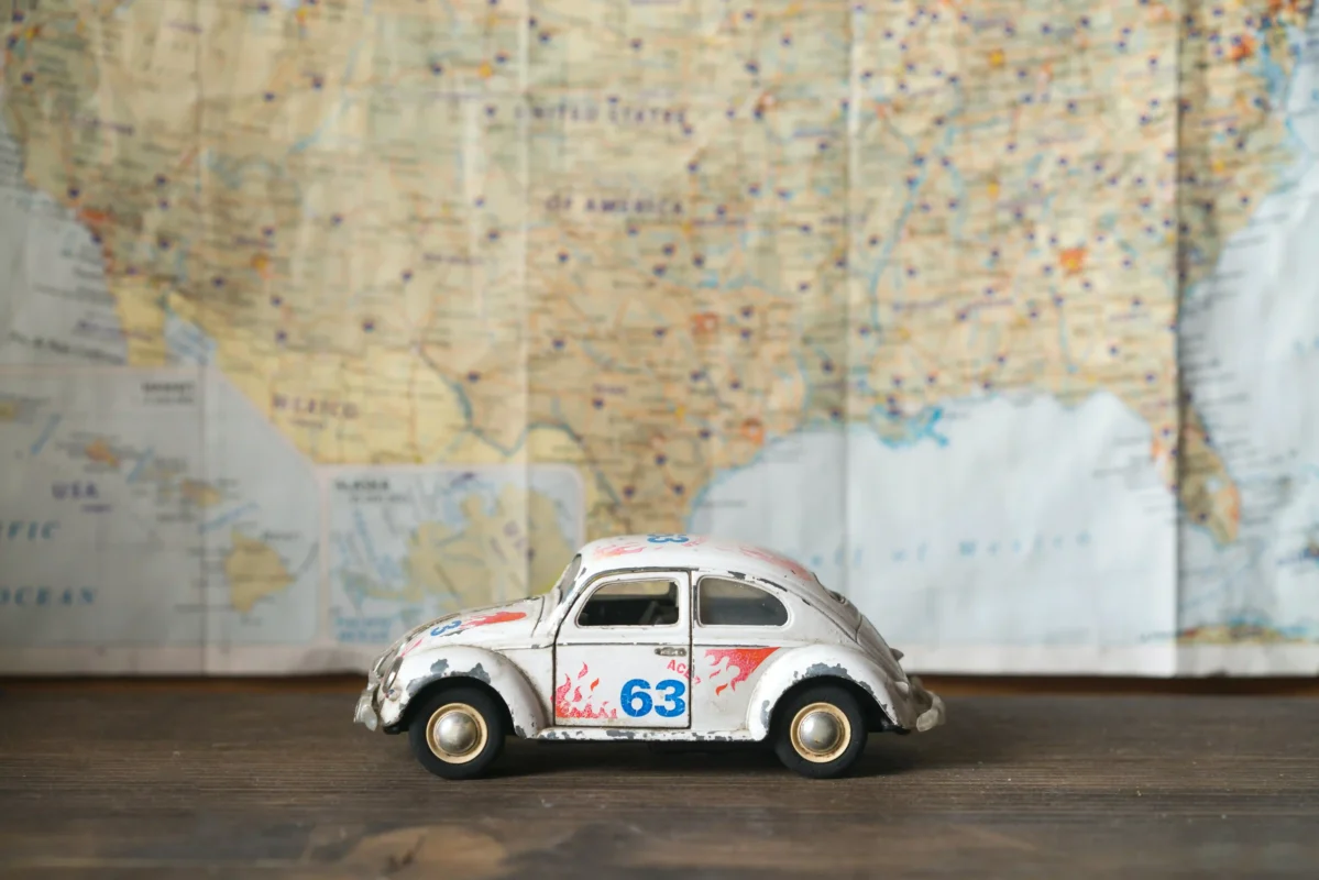 vintage tin toy car