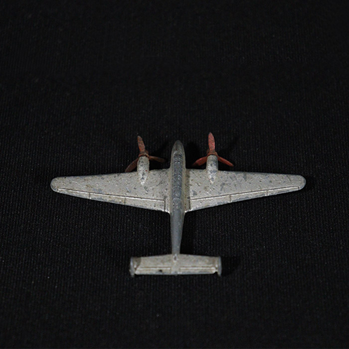 dinky tin toys engined fighter back top view