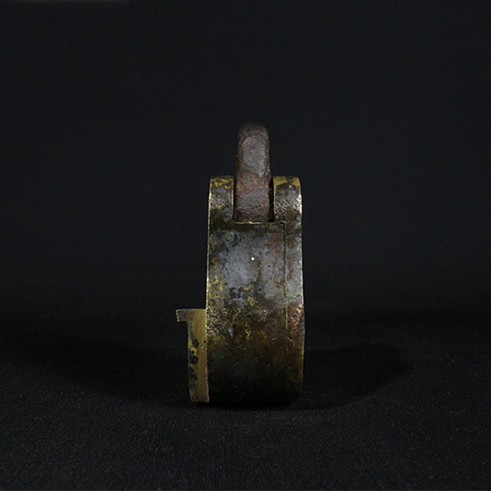 safeguard padlock bronze collectible side view 2