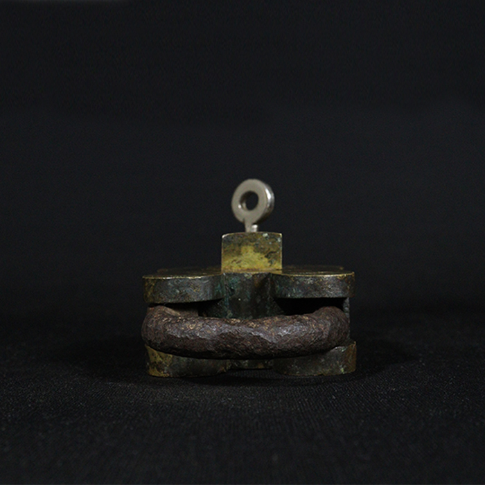 safeguard padlock bronze collectible upper handle view